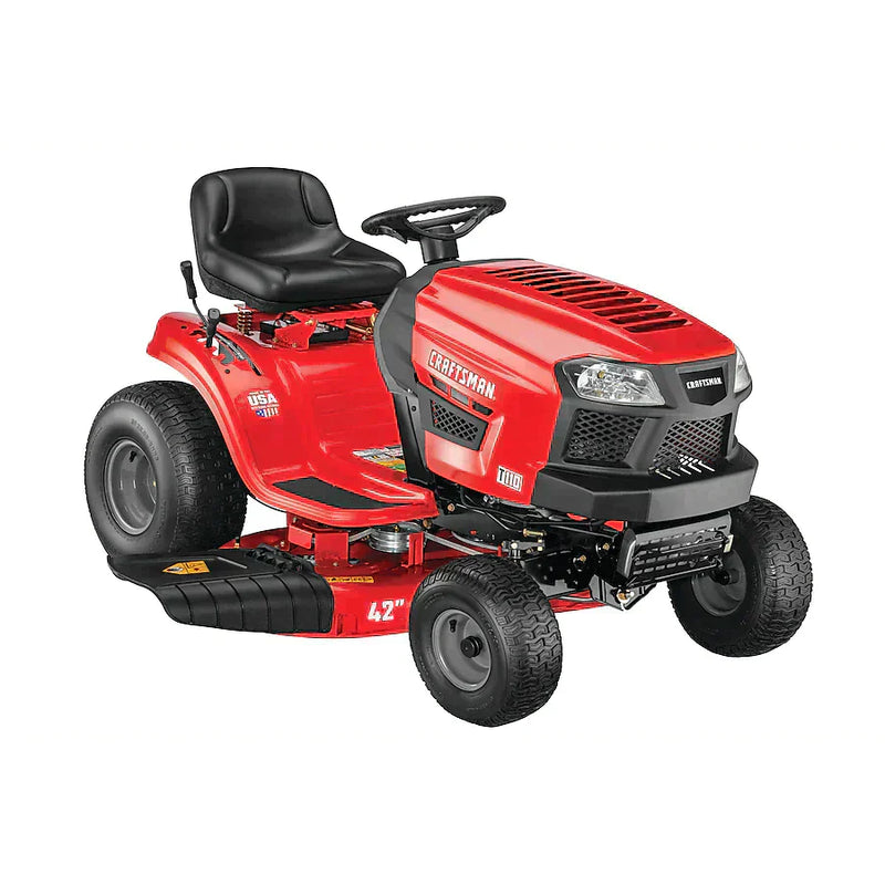 Powerful 42-inch CRAFTSMAN T110 Riding Lawn Mower with 17.5 HP Engine for Effortless Lawn Care